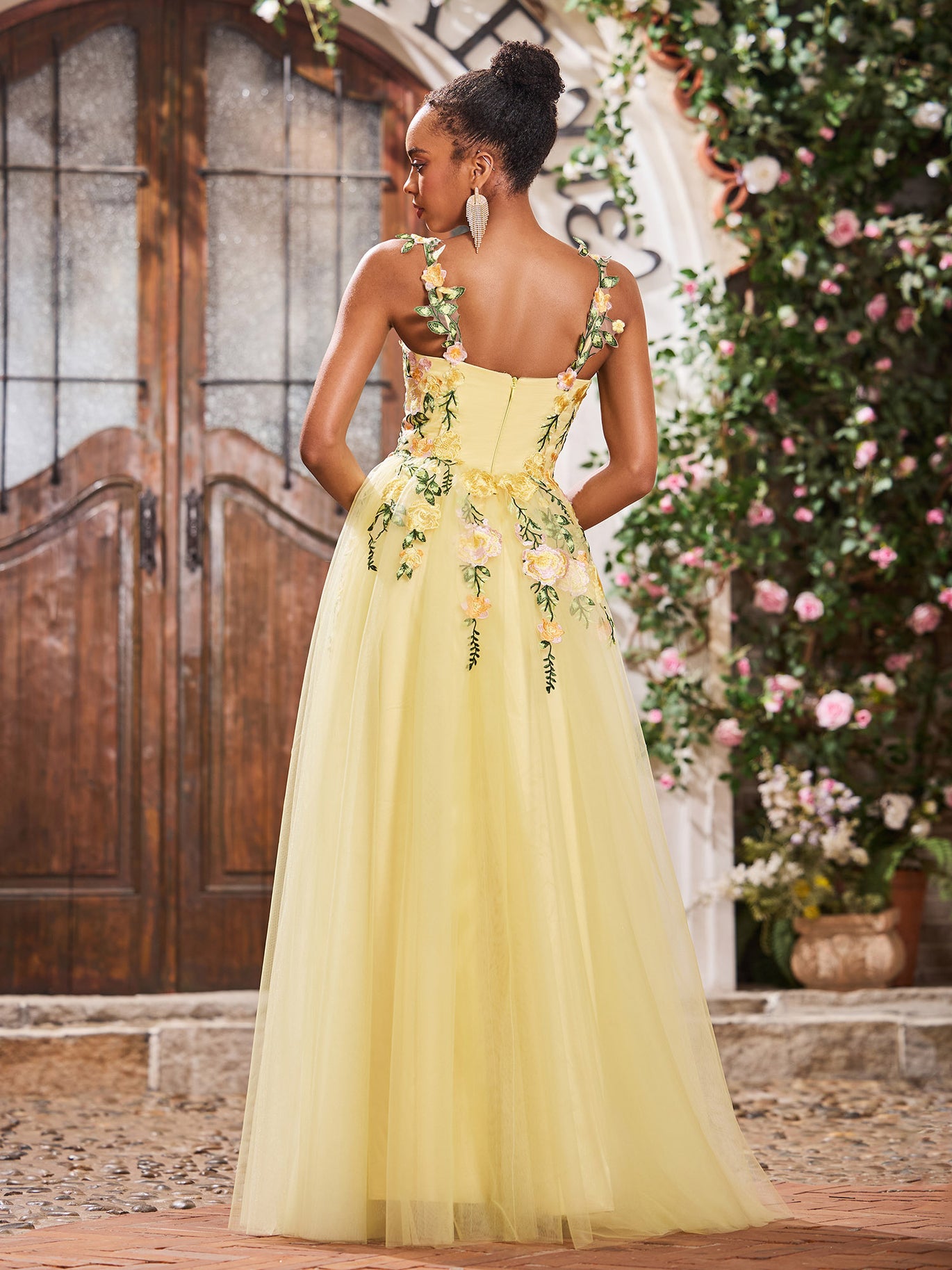 Floral Prom Dresses - Blossom at Prom with Floral Flair BABARONI Floral Prom Dresses - Blossom at Prom with Floral Flair BABARONI