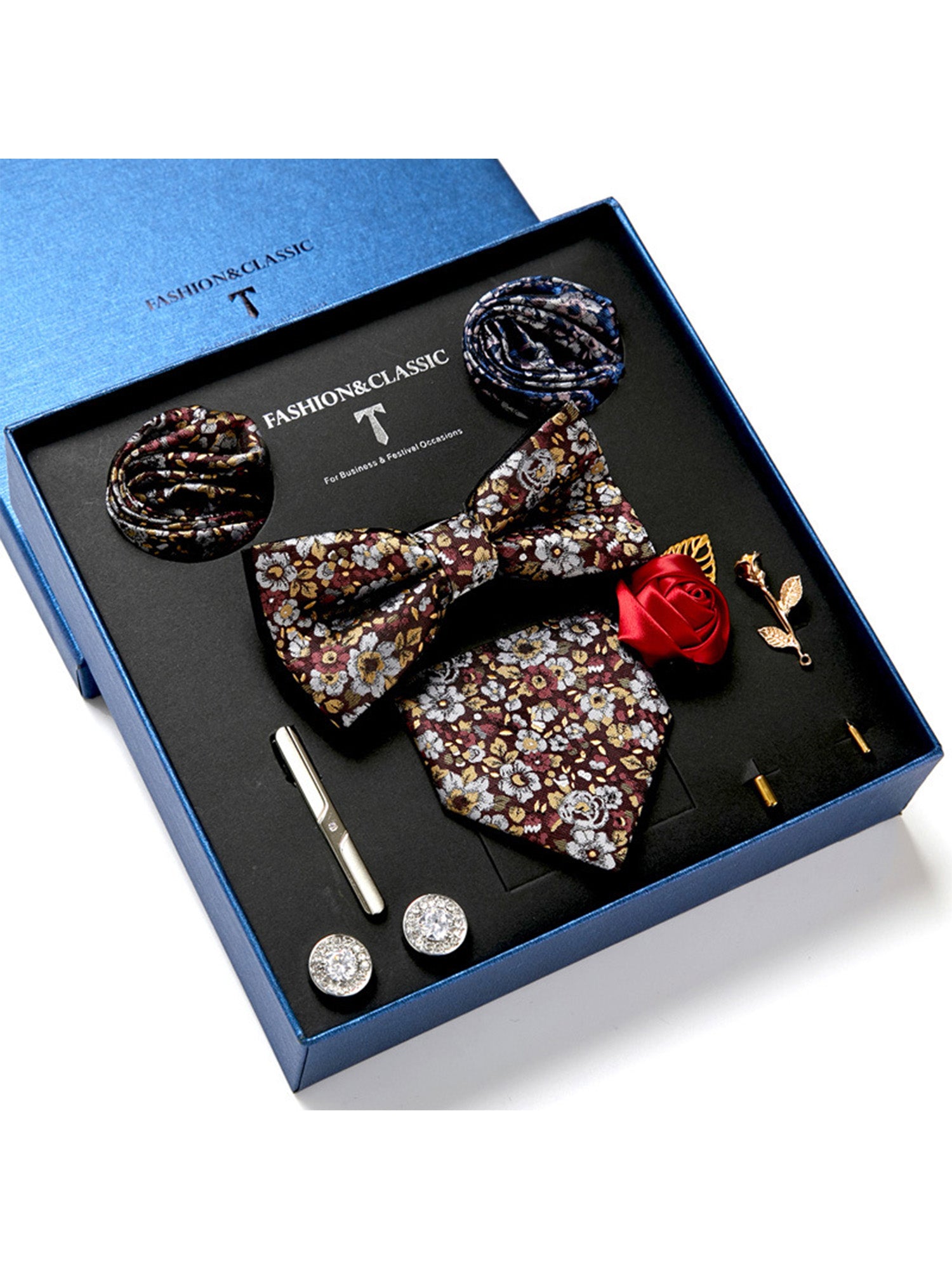 6 Piece Tie Pocket Square Set Series 3