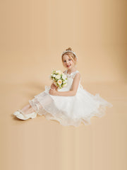 Jewel Lace Sleeveless Flower Girl Dresses