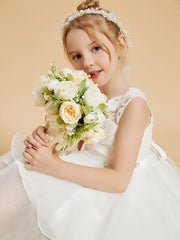 Jewel Lace Sleeveless Flower Girl Dresses