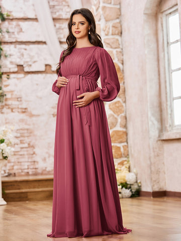 Chiffon Long Dresses with Lace Straps Cinnamon Rose Plus Size