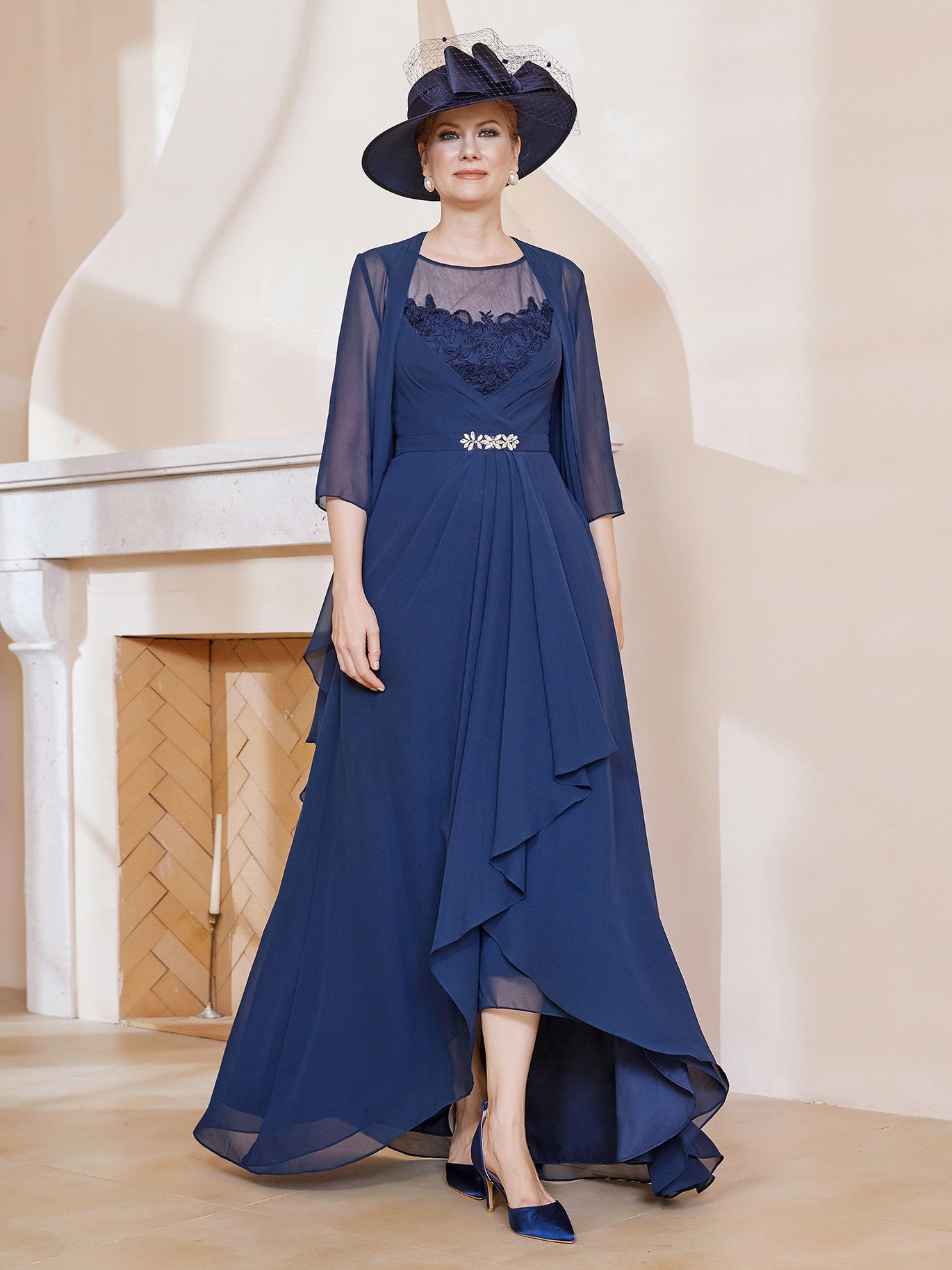 Long Sleeves Mother of the Bride Dresses BABARONI Long Sleeves Mother of the Bride Dresses BABARONI