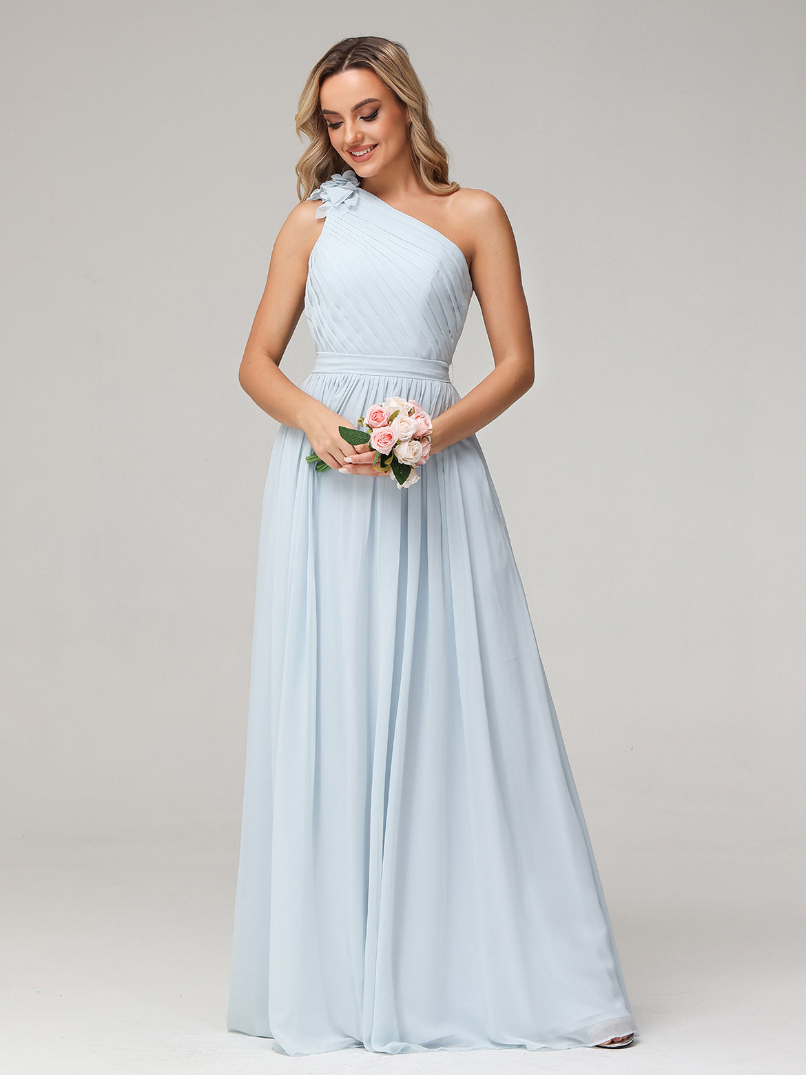A-line Strapless Chiffon Dresses with Pockets Spa main image 0