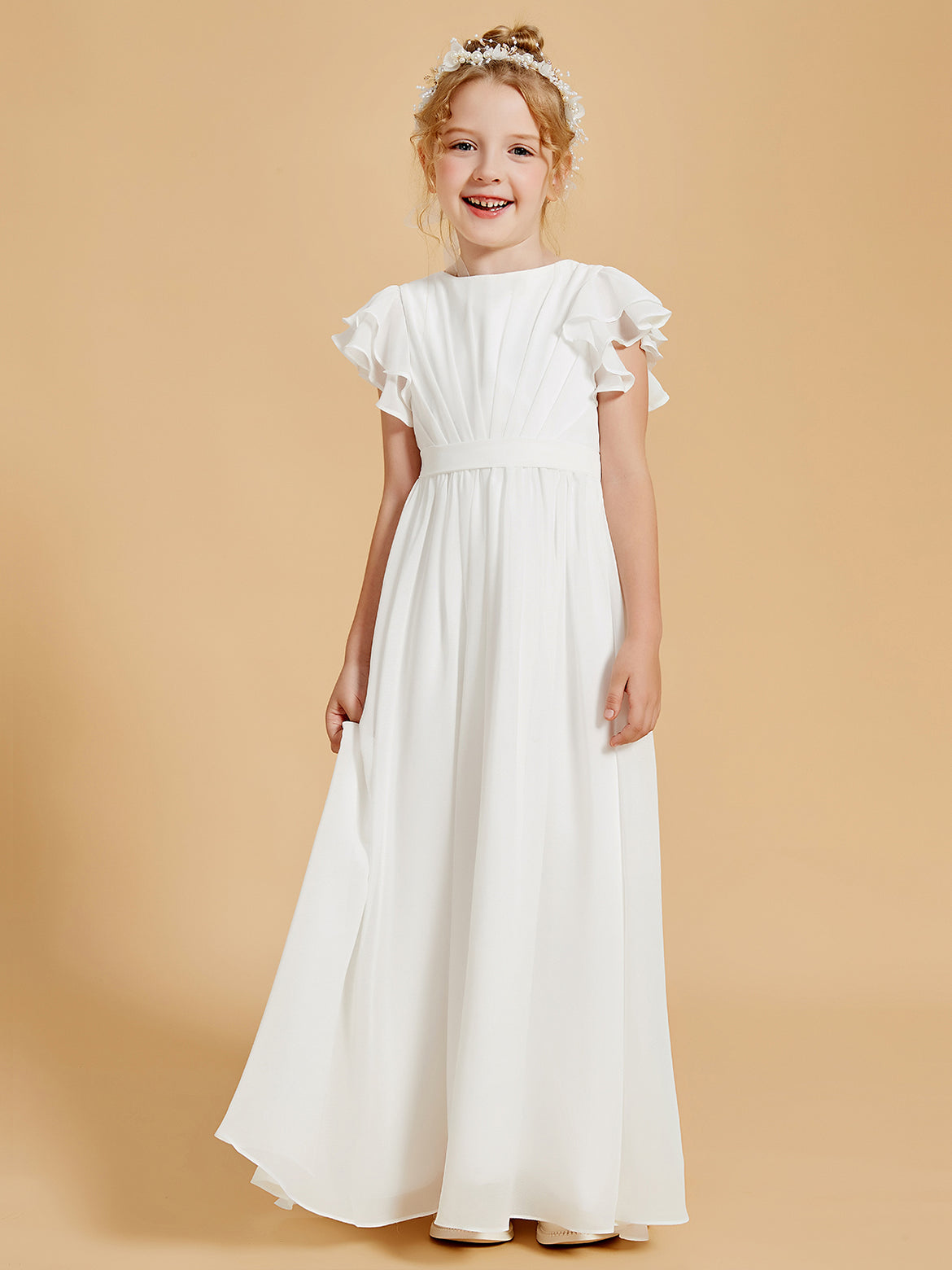 sachin and babi light blue dress Communion Dress Castle Fairy Flower Girl Dress – Satin Tutu With Pearl  Beading For Special Occasions Baby Girl Dress main image 1