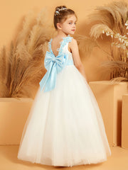 Matte Satin Floor Length Flower Girl Dress