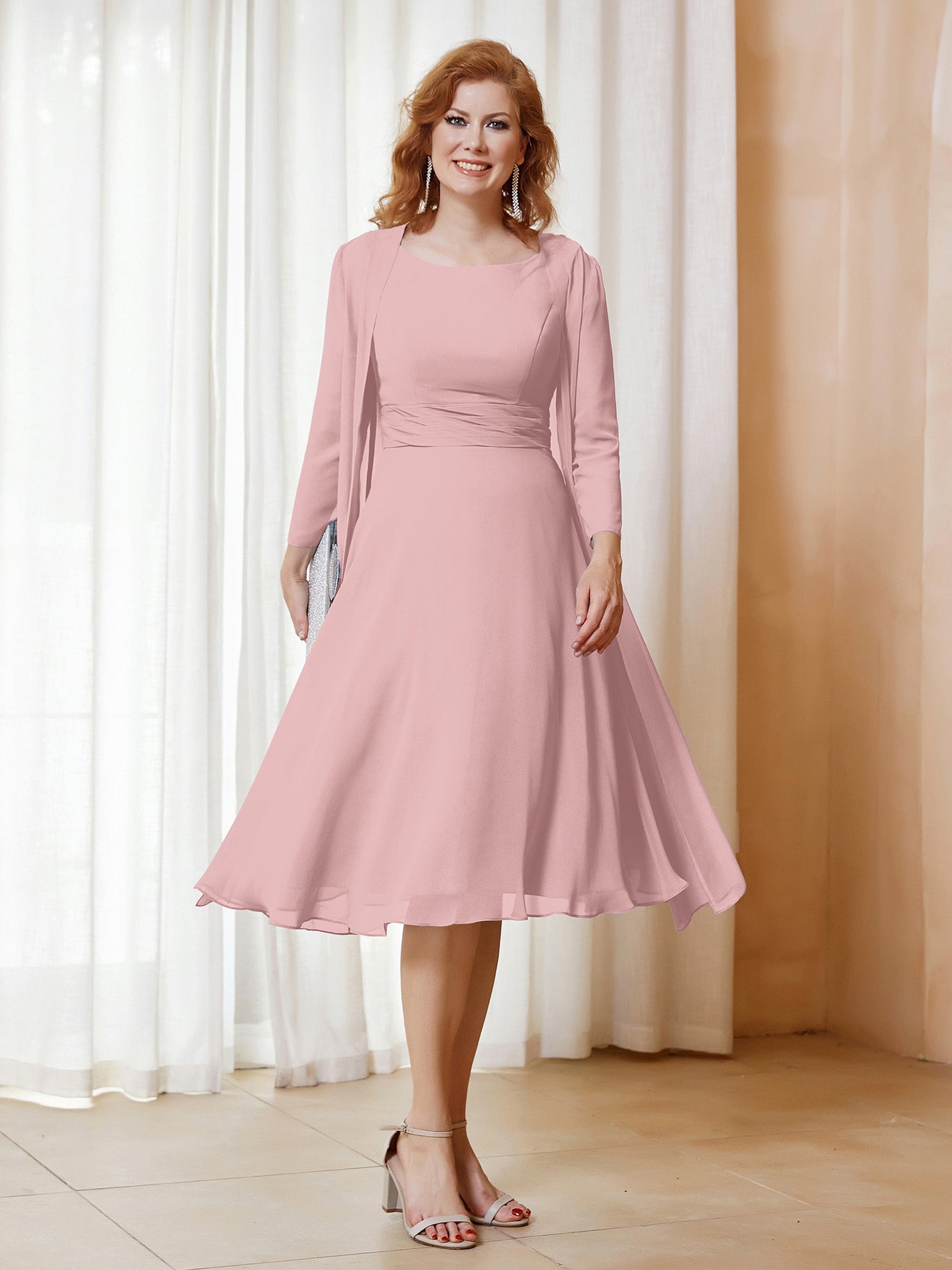 Dusty Rose Mother of the Bride Dresses BABARONI Dusty Rose Mother of the Bride Dresses BABARONI