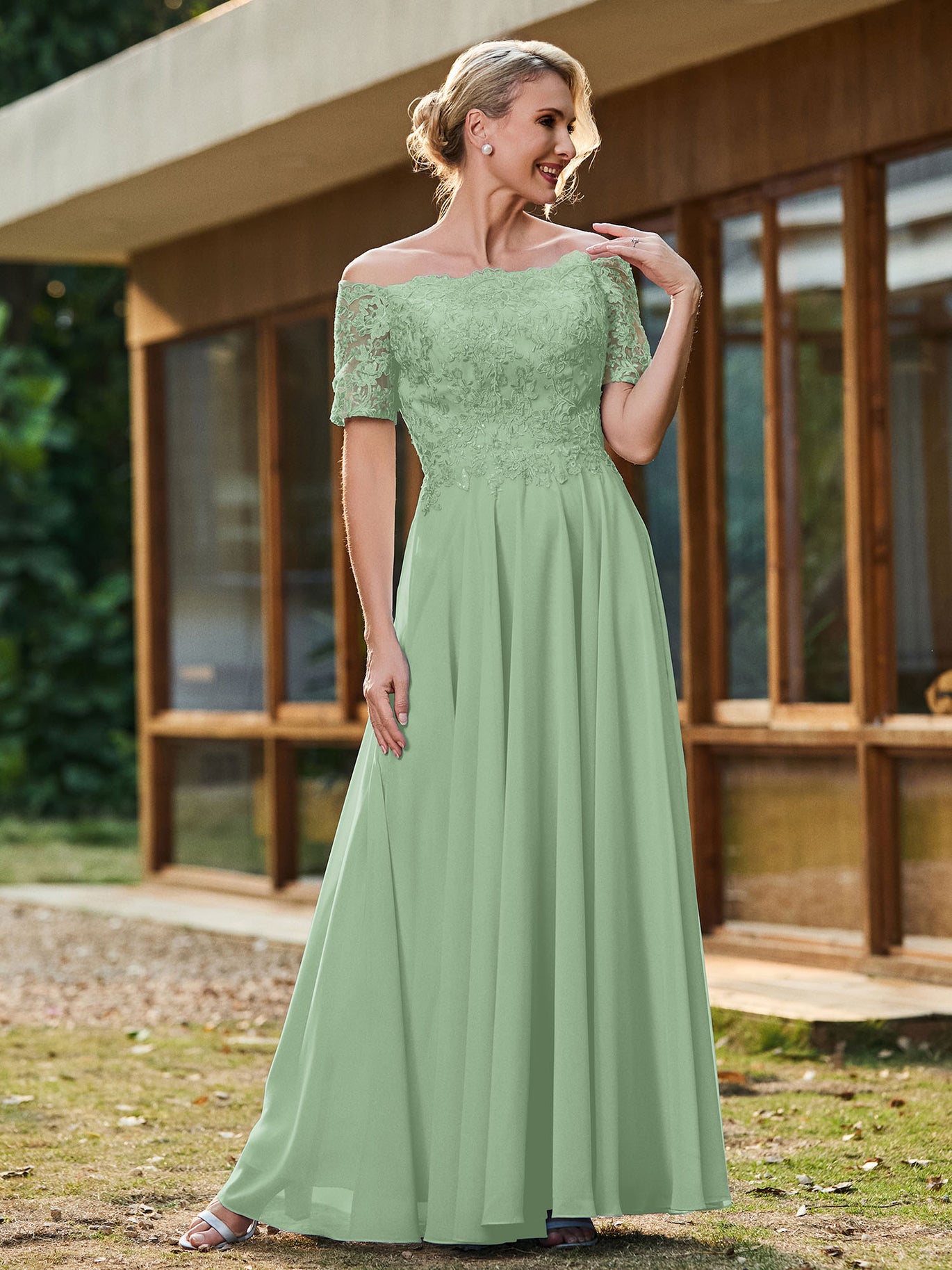 Dusty Sage Mother of the Bride Dresses BABARONI Dusty Sage Mother of the Bride Dresses BABARONI