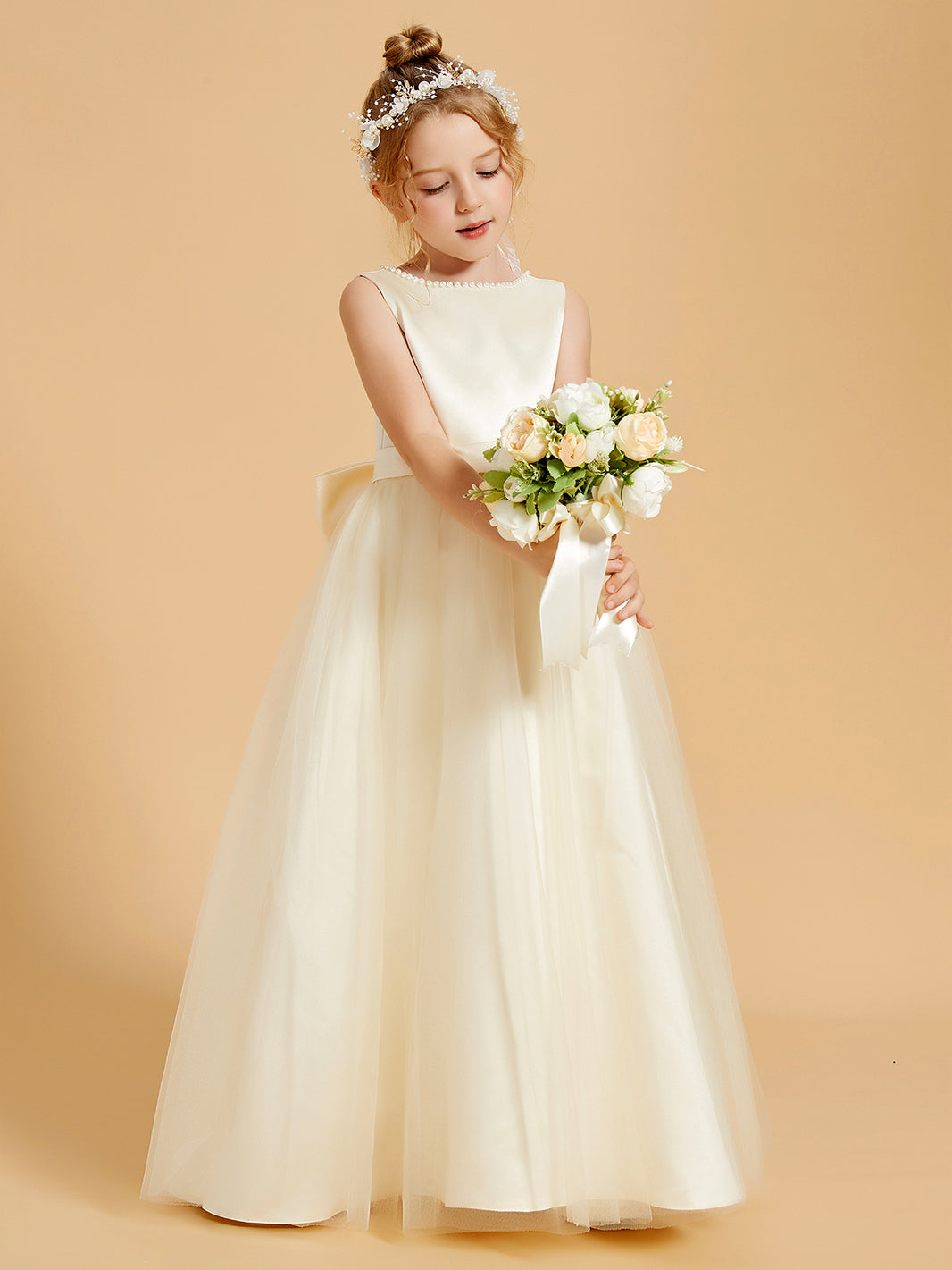 beaded flower girl dress Beaded Communion Flower Girl Dress Celestial 3740 Pre