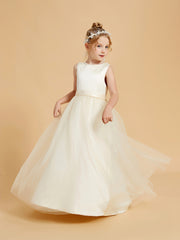 Beaded Beauty Flower Girl Dresses with Tulle Elegance