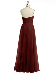 Illusion Neck Corss Waist Tulle Dresses-Terracotta