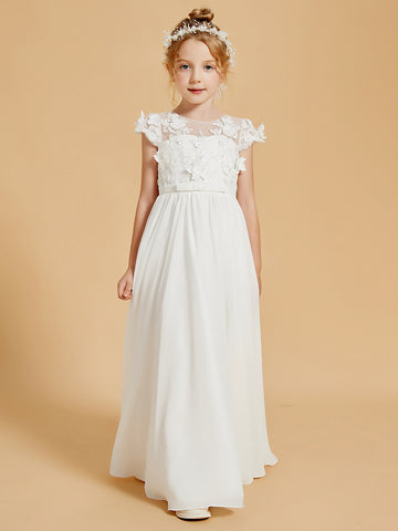 Charming Flower Girl Dresses with Chiffon and Appliqued Details | BABARONI