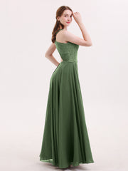 Lace and Chiffon Halter Dress with Open Back-Olive Green Plus Size