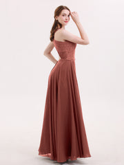 Lace and Chiffon Halter Dress with Open Back-Terracotta Plus Size