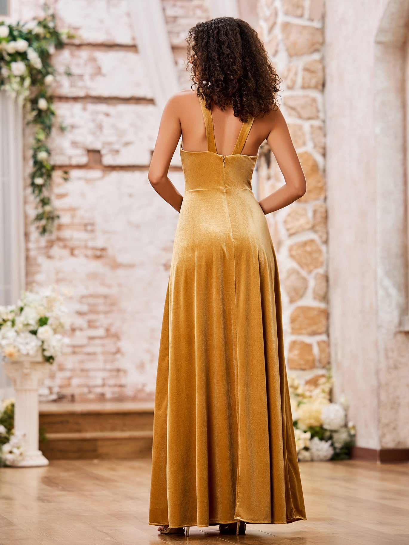 slim fit dress slacks Amanda Gold Bandage Strapless Formal Maxi Dress - US 8 main image 0