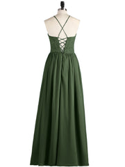 Illusion Neck Lace and Chiffon Maxi Gowns-Olive Green Plus Size