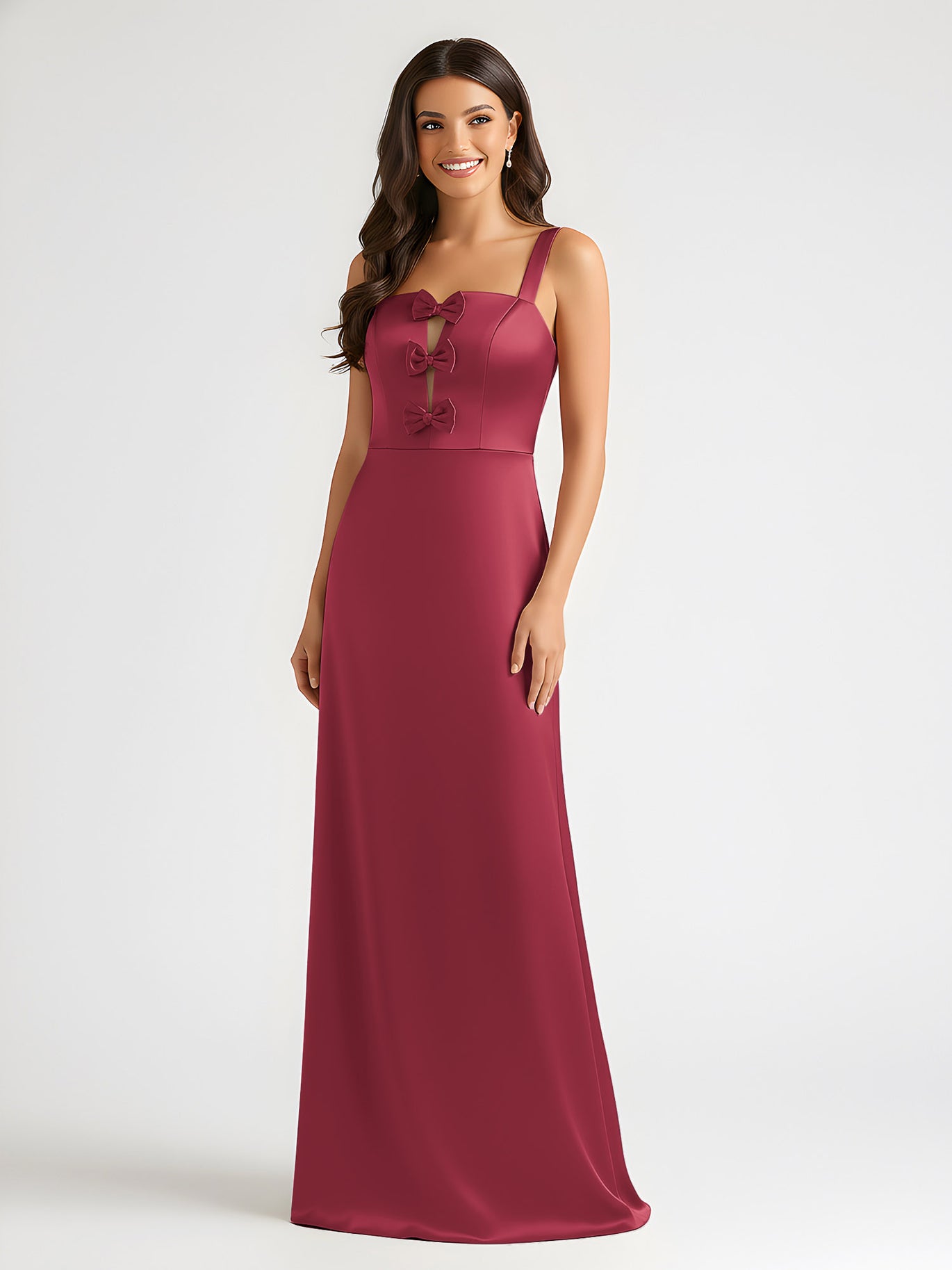 blue dress for baby girl Cinnamon Rose Bridesmaid Dress Spaghetti Straps Cowl Neck Sheath/Coulmn Ruched Floor Length Chiffon Bridesmaid Dress with Slit