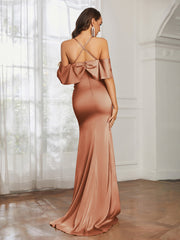 Sweetheart Neckline Satin Mermaid Prom Dress Bronzer