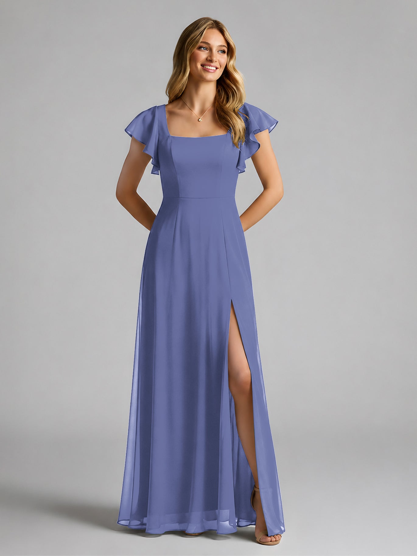 Periwinkle Bridesmaid Dresses BABARONI Periwinkle Bridesmaid Dresses BABARONI