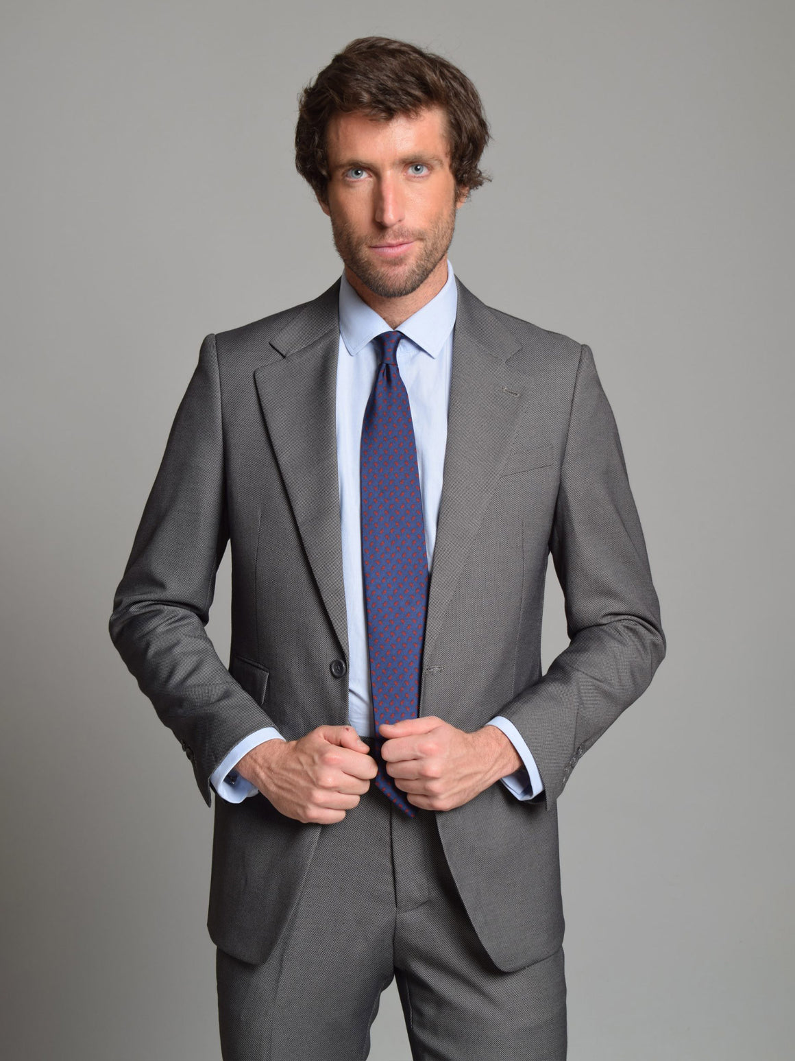 Single Breast Two Button 3 Piece Notch Lapel Men Suits