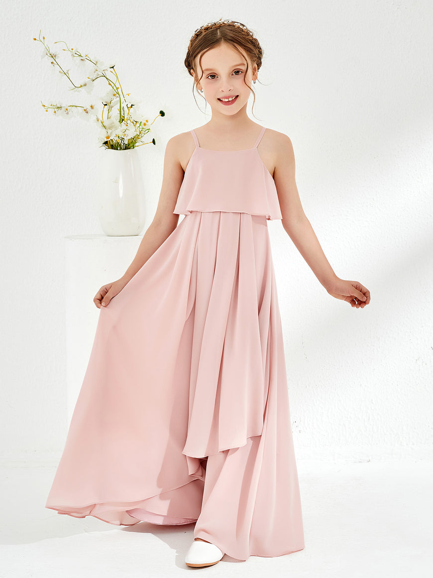 Spaghetti Strap Sweetheart Cascade Skirt Dress Daffodil main image 1
