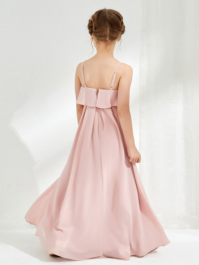 Spaghetti Strap Sweetheart Cascade Skirt Dress Jade