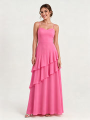Tiered Ruffle Sweetheart Gown with Lace-Up Back Azalea
