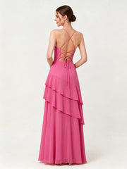 Tiered Ruffle Sweetheart Gown with Lace-Up Back Azalea