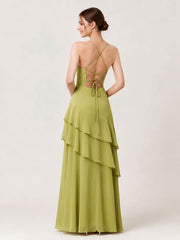 Tiered Ruffle Sweetheart Gown with Lace-Up Back Clover