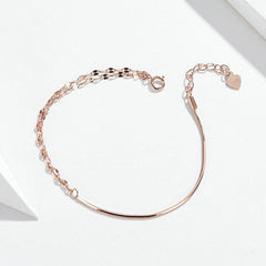 Simplicity Rose Gold Chain Bracelet Personalized Gift