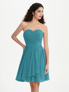 Strapless Sweetheart Neck Mini Dresses-Jade Plus Size