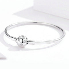 Star Bangle Bracelet In Sterling Silver