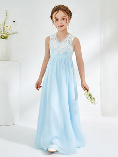 Lace Top Junior Bridesmaid Dresses Lime Green