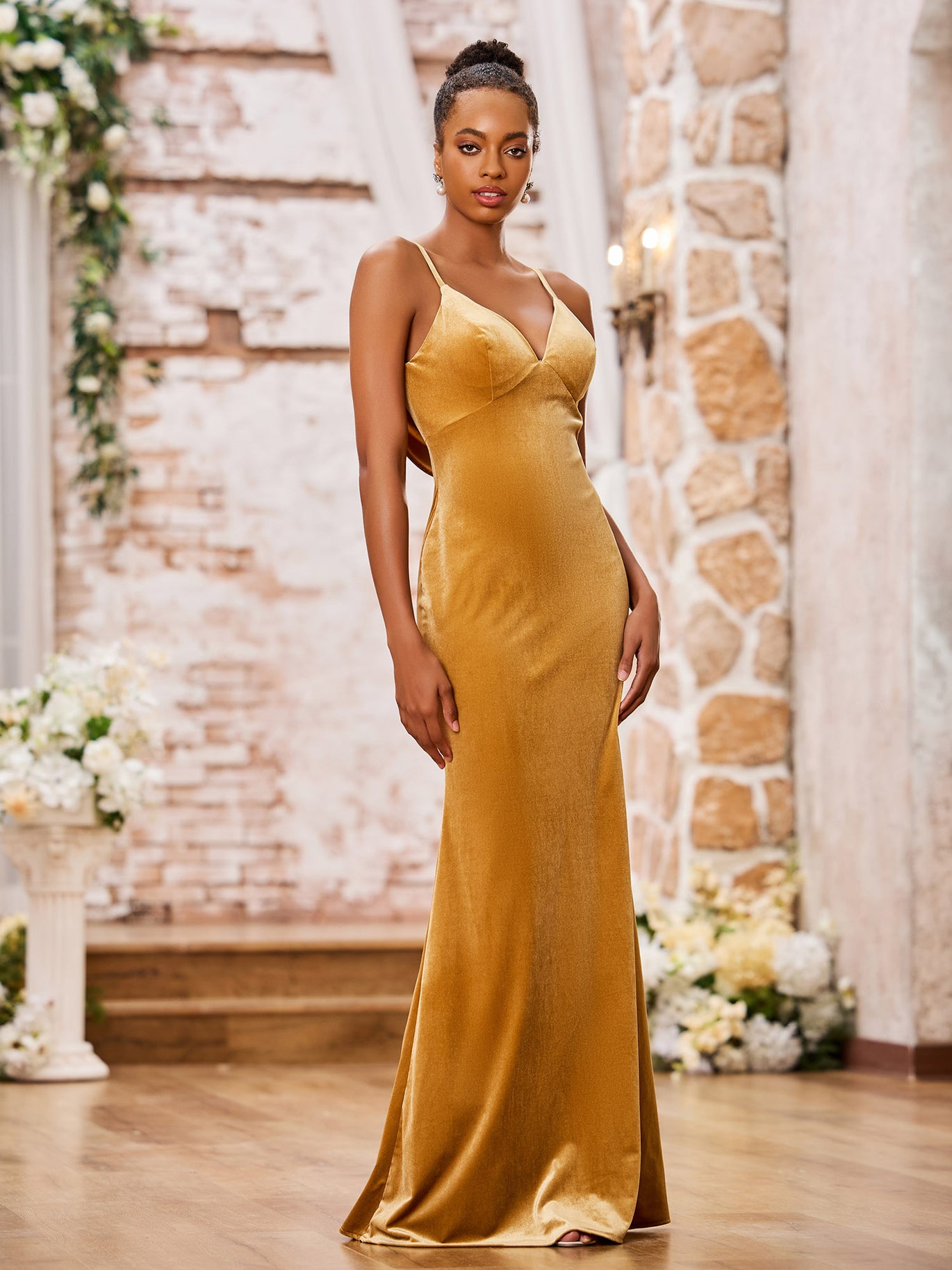 beautiful elegant bridesmaid dresses Elegant White Off-Shoulder Column Ankle Length Slit Bridesmaid Dress