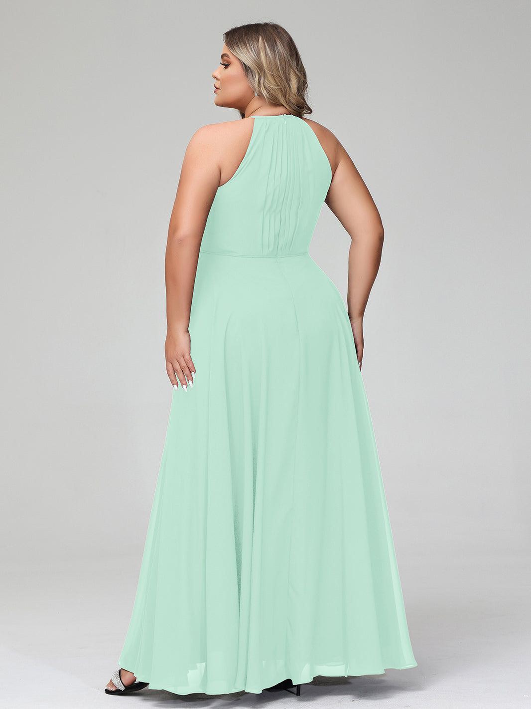 light mint green bridesmaid dresses Six Stories Women's One Shoulder Chiffon Bridesmaid Dress