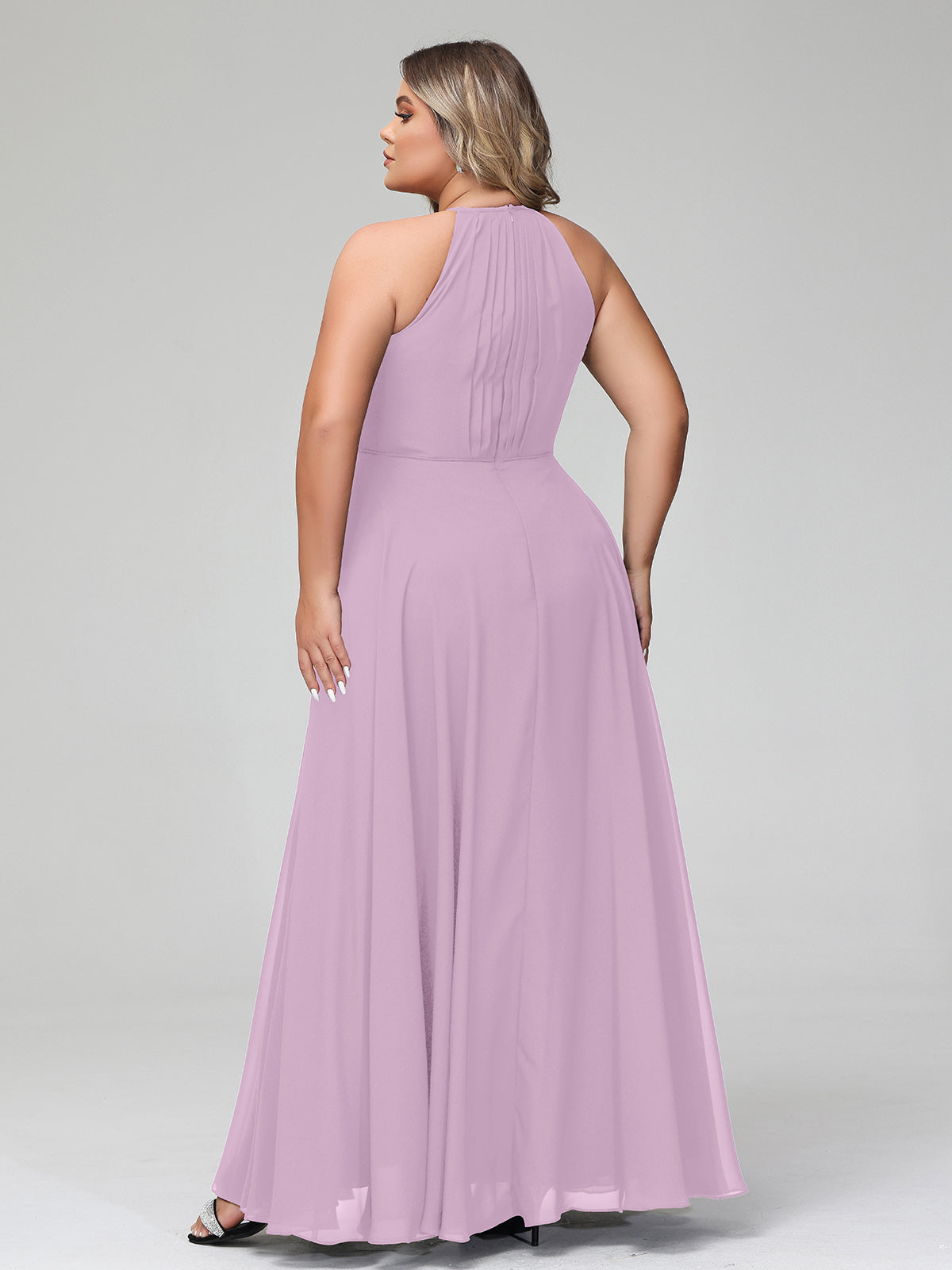 Full Length Chiffon Maxi Bridesmaid Gowns Wisteria