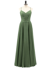 Spaghetti Strap Lace Dress with Corset Back-Olive Green