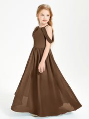 Dreamy Off the Shoulder Bridesmaid Gown for Junior Brown