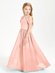Dreamy Off the Shoulder Bridesmaid Gown for Junior Coral