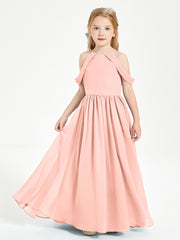 Dreamy Off the Shoulder Bridesmaid Gown for Junior Coral
