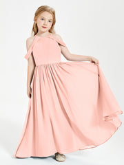 Dreamy Off the Shoulder Bridesmaid Gown for Junior Coral