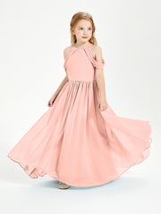 Dreamy Off the Shoulder Bridesmaid Gown for Junior Coral