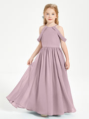 Dreamy Off the Shoulder Bridesmaid Gown for Junior Dusk