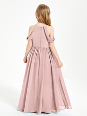Dreamy Off the Shoulder Bridesmaid Gown for Junior Dusty Rose
