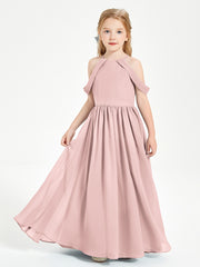 Dreamy Off the Shoulder Bridesmaid Gown for Junior Dusty Rose