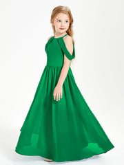 Dreamy Off the Shoulder Bridesmaid Gown for Junior Emerald