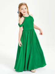 Dreamy Off the Shoulder Bridesmaid Gown for Junior Emerald
