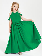 Dreamy Off the Shoulder Bridesmaid Gown for Junior Emerald