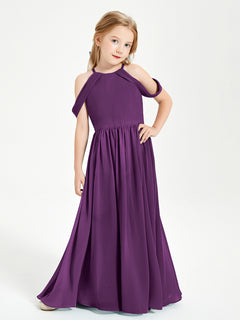 Dreamy Off the Shoulder Bridesmaid Gown for Junior Grape