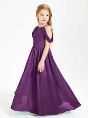Dreamy Off the Shoulder Bridesmaid Gown for Junior Grape