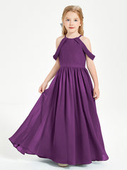 Dreamy Off the Shoulder Bridesmaid Gown for Junior Grape